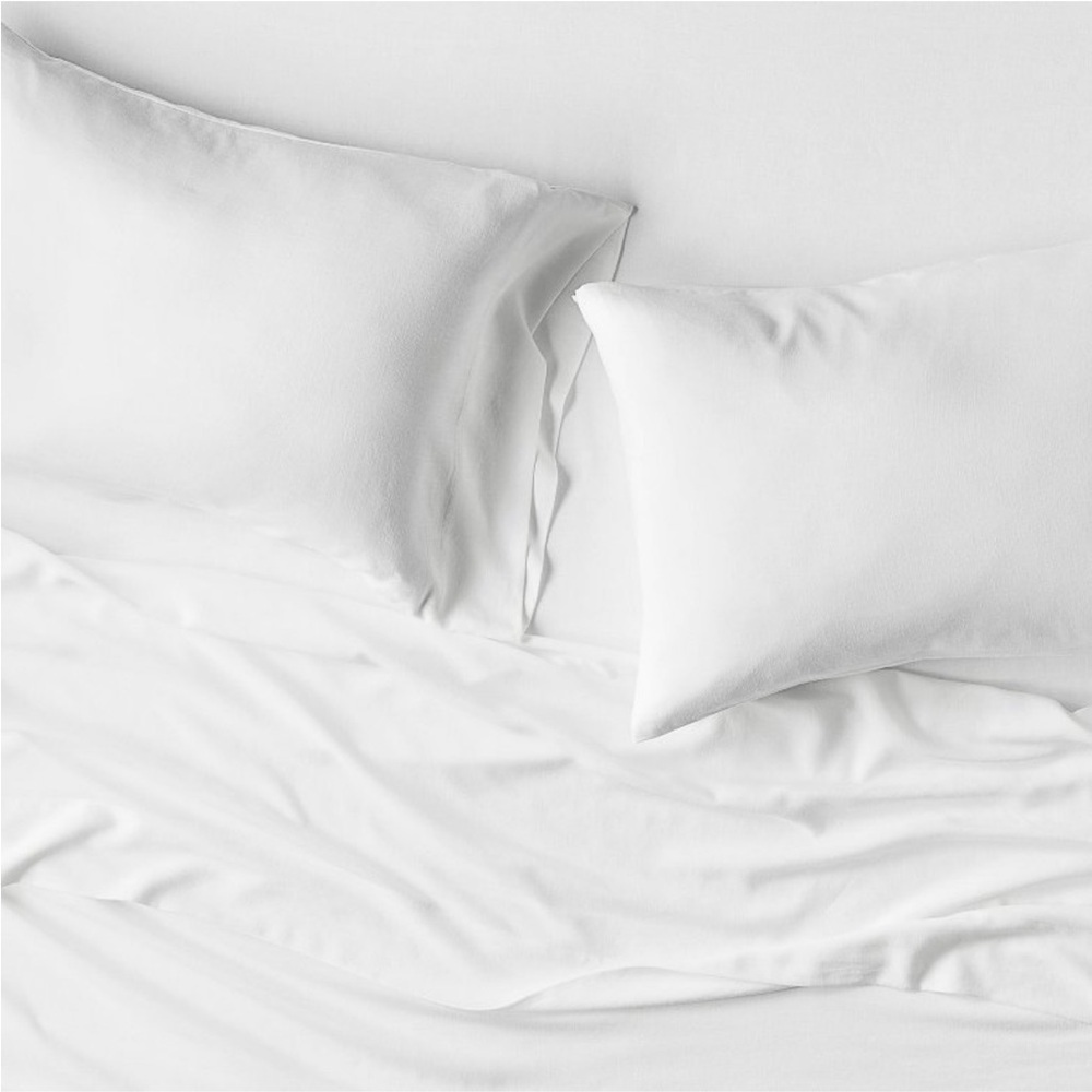 Standard Linen Blend Pillowcase Set White - Casaluna - Picture 3 of 5